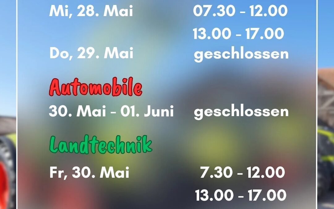 Öffnungszeiten Auffahrt