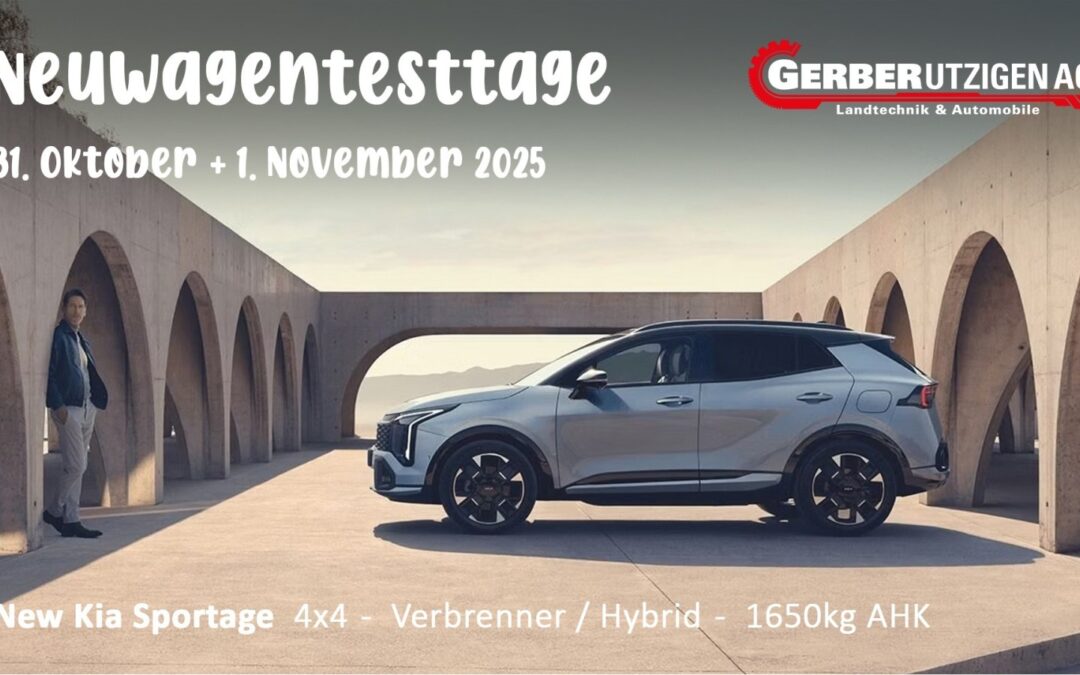 Neuwagentesttage 31. Oktober und 1. November 2025