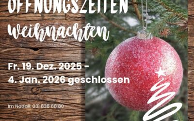 Öffnungszeiten Festtage