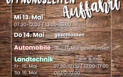Öffnungszeiten Auffahrt
